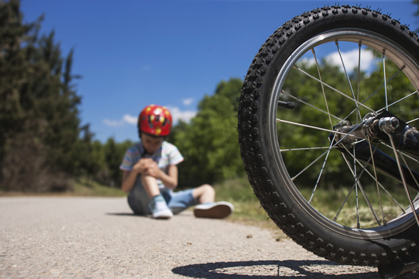 Child fallen off bike